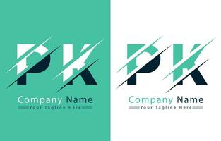 pk lettera logo vettore design modello elementi