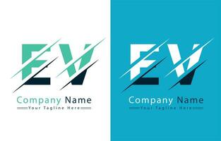 ev lettera logo design concetto. vettore logo illustrazione