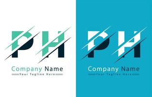 ph lettera logo vettore design concetto elementi