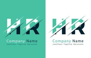 hr lettera logo vettore design concetto elementi