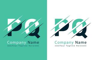 pq lettera logo design concetto. vettore logo illustrazione