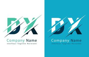 dx lettera logo vettore design concetto elementi