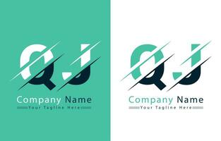 qj lettera logo design concetto. vettore logo illustrazione