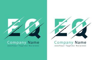 eq lettera logo design modello. vettore logo illustrazione