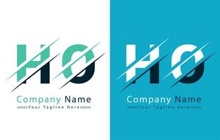 ho lettera logo design modello. vettore logo illustrazione