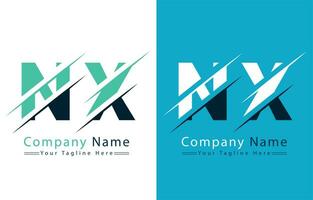 nx lettera logo design concetto. vettore logo illustrazione