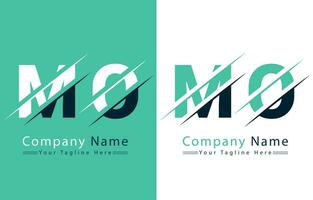 mo lettera logo design modello. vettore logo illustrazione