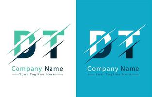 dt lettera logo design modello. vettore logo illustrazione