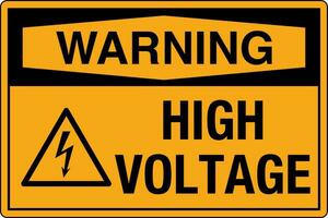 osha standard simboli registrato posto di lavoro sicurezza cartello Pericolo attenzione avvertimento alto voltaggio elettrico vettore