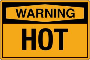 osha standard simboli registrato posto di lavoro sicurezza cartello Pericolo attenzione avvertimento caldo la zona vettore