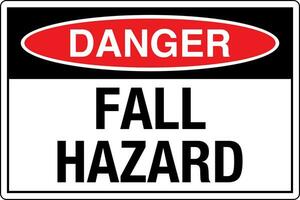 osha standard simboli registrato posto di lavoro sicurezza cartello Pericolo attenzione avvertimento autunno rischio vettore