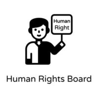 commissione per i diritti umani vettore
