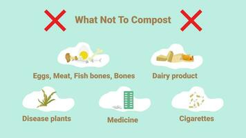 compostaggio concetto per biologico fertilizzante o rifiuto gestione per compost. vettore illustrazione.