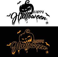 contento Halloween testo striscione, sfondo vettore