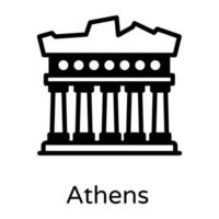 Atene e punto di riferimento vettore