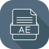 ae file formato vettore icona