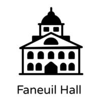 faneuil boston hall vettore