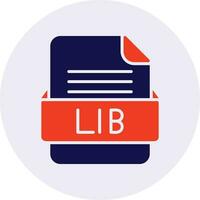 lib file formato vettore icona