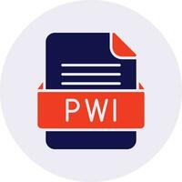 pwi file formato vettore icona