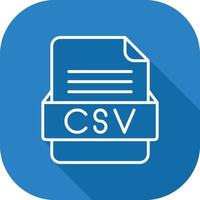 csv file formato vettore icona