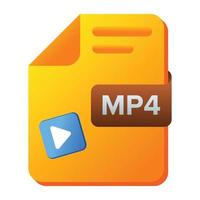 formato file mp4 vettore