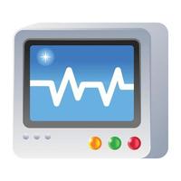 elettrocardiogramma e cardiofrequenzimetro vettore