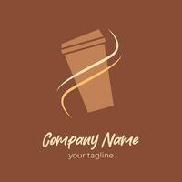 caffè logo astratto marca identità per ristorante, bar, negozio vettore illustrazione