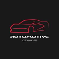 auto logo design astratto Linee vettore. vettore illustrazione nero e bianca