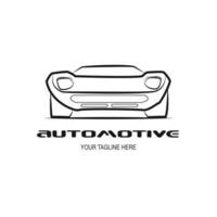 auto logo design astratto Linee vettore. vettore illustrazione nero e bianca