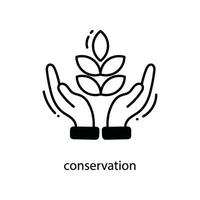 conservazione scarabocchio icona design illustrazione. agricoltura simbolo su bianca sfondo eps 10 file vettore