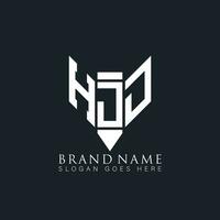 hjd lettera logo. hjd creativo monogramma iniziali lettera logo concetto. hjd unico moderno piatto astratto vettore lettera logo design.