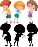 set di diversi personaggi dei cartoni animati per bambini vettore