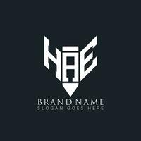 hae lettera logo. hae creativo monogramma iniziali lettera logo concetto. hae unico moderno piatto astratto vettore lettera logo design.