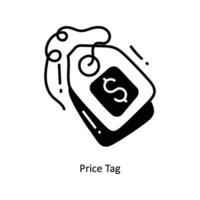prezzo etichetta scarabocchio icona design illustrazione. e-commerce e shopping simbolo su bianca sfondo eps 10 file vettore