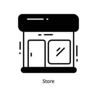 memorizzare scarabocchio icona design illustrazione. e-commerce e shopping simbolo su bianca sfondo eps 10 file vettore