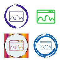 pagina web statistica vettore icona