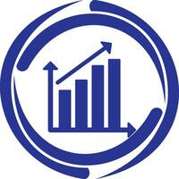 crescente statistica vettore icona