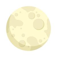 icona isolata luminosa della luna piena vettore