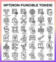 set di icone token non fungibili nft vettore