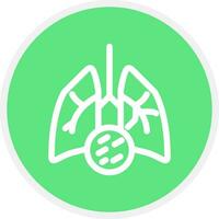 polmone cancro creativo icona design vettore