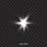 starburst, luci bianche vettoriali isolate