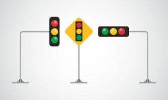 disegno dell'illustrazione del semaforo. illustrazione vettoriale di segnale stradale