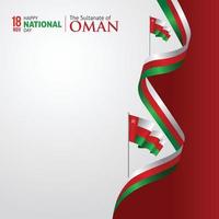 celebrazione della bandiera della festa nazionale dell'oman vettore