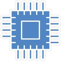 microprocessore vettore icona