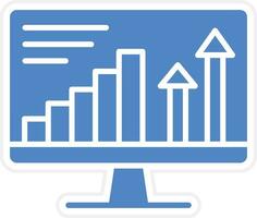 sito web statistica vettore icona