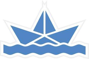 carta barca vettore icona