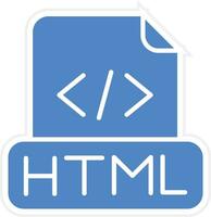 html file vettore icona