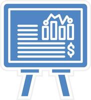 grafico presentazione vettore icona