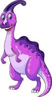 un personaggio dei cartoni animati di dinosauro parasaurus vettore