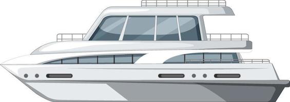 nave yacht isolata su sfondo bianco vettore